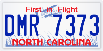 NC license plate DMR7373