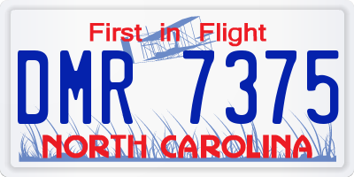 NC license plate DMR7375