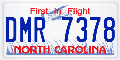 NC license plate DMR7378
