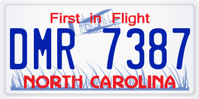 NC license plate DMR7387
