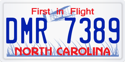 NC license plate DMR7389