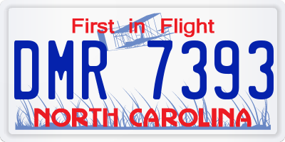 NC license plate DMR7393