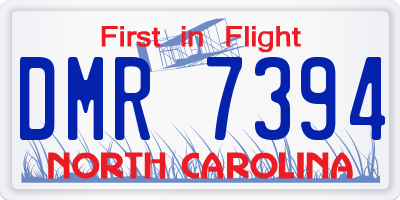 NC license plate DMR7394