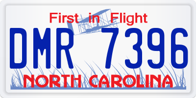 NC license plate DMR7396