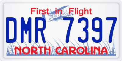 NC license plate DMR7397