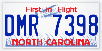 NC license plate DMR7398