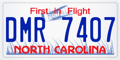 NC license plate DMR7407