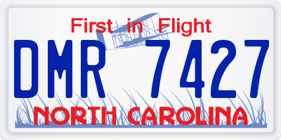 NC license plate DMR7427