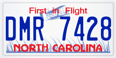 NC license plate DMR7428