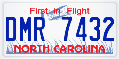 NC license plate DMR7432