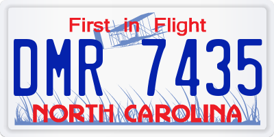 NC license plate DMR7435