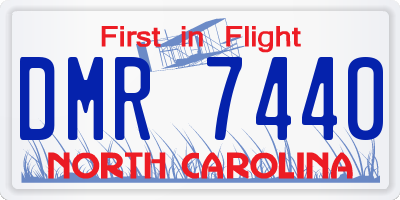 NC license plate DMR7440