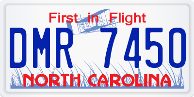 NC license plate DMR7450