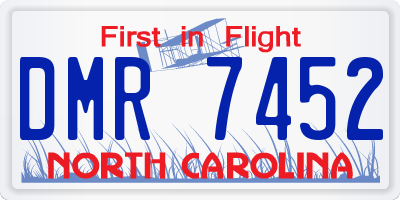 NC license plate DMR7452