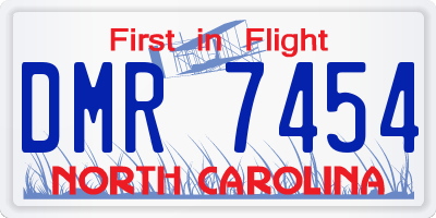NC license plate DMR7454