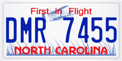 NC license plate DMR7455