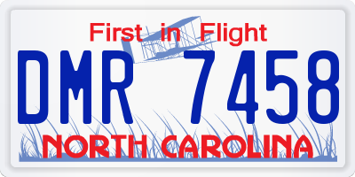 NC license plate DMR7458