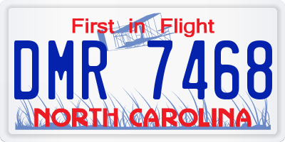 NC license plate DMR7468