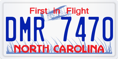 NC license plate DMR7470