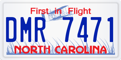 NC license plate DMR7471