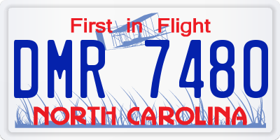 NC license plate DMR7480