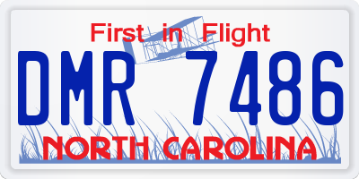 NC license plate DMR7486