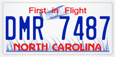 NC license plate DMR7487