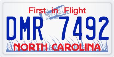 NC license plate DMR7492