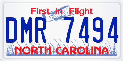 NC license plate DMR7494