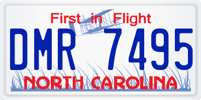 NC license plate DMR7495