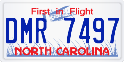 NC license plate DMR7497