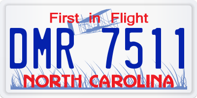 NC license plate DMR7511