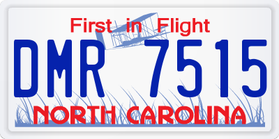 NC license plate DMR7515