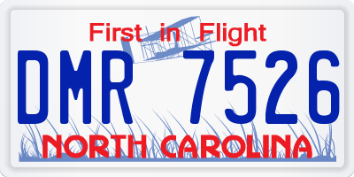 NC license plate DMR7526