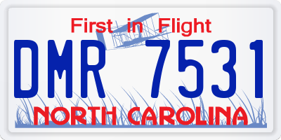 NC license plate DMR7531