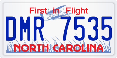 NC license plate DMR7535