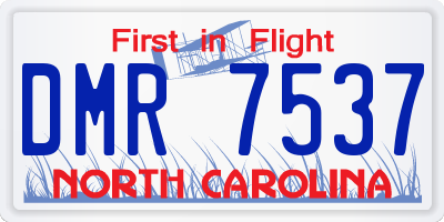 NC license plate DMR7537