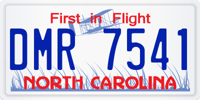 NC license plate DMR7541