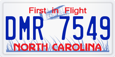 NC license plate DMR7549