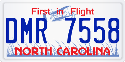 NC license plate DMR7558