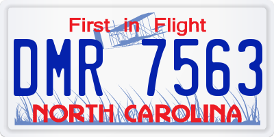 NC license plate DMR7563