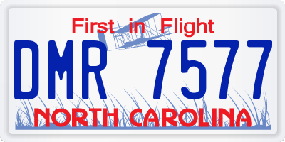 NC license plate DMR7577