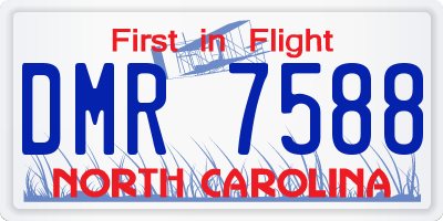 NC license plate DMR7588