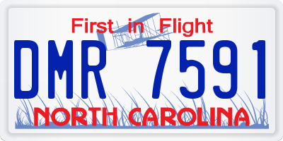 NC license plate DMR7591