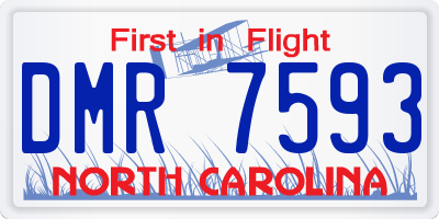 NC license plate DMR7593