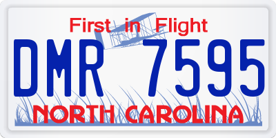 NC license plate DMR7595