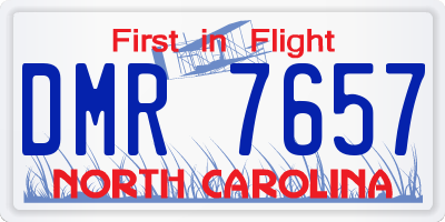 NC license plate DMR7657