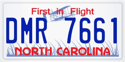 NC license plate DMR7661