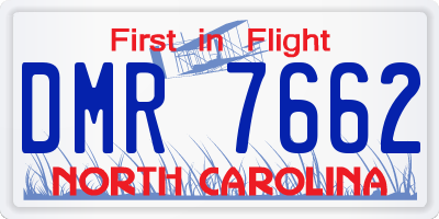 NC license plate DMR7662