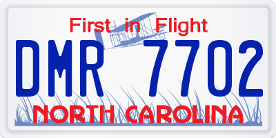 NC license plate DMR7702